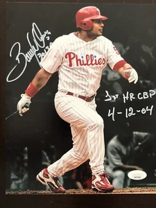 BOBBY ABREU Autographed 8x10 Photo w/ “1st HR CBP 4-12-04” (JSA) - Picture 1 of 2