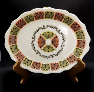 Vintage Syracuse China Coral N' Jade 9.5" Oval Serving Platter Restaurant Ware - Picture 1 of 13