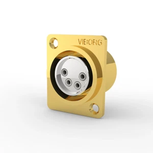 Conector de enchufe XLR de cobre puro chapado en oro 24K HIFI VIBORG de 4 pines - Imagen 1 de 10