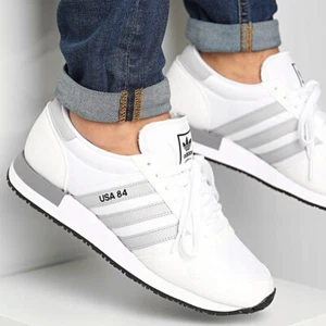 adidas Originals USA 84 Mens SIZE 12 12.5 13 13.5 Trainers Off White FV2049 - Picture 1 of 11