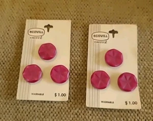 2 Pack Vintage Dritz Scovill Purple Buttons 61084 28 (3/4") Made In Holland - Picture 1 of 3