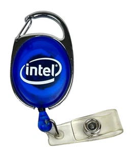 Intel Collectible ID Key Card Holder Retractable Lanyard Keychain - Picture 1 of 3