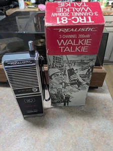 Vintage Realistic TRC-81 3-kanałowy Walkie Talkie PRZECZYTAJ - Zdjęcie 1 z 12