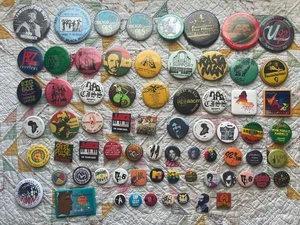 VINTAGE PIN BUTTON LOT REGGAE JAZZ RADIO STEEL PULSE PRINCE TOSH MARLEY U2 MTV - Picture 1 of 12