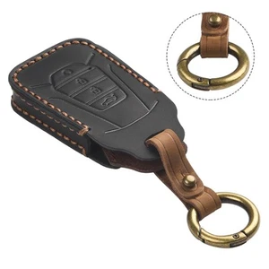 Protective Black Leather Key Fob Holder for ISUZU MUX MUX MU X DMAX 4 Button - Picture 1 of 24