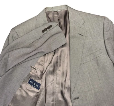 Blazer Canali Hombre Talla 52R Gris 100% Lana Italia Abrigo Deportivo Chaqueta Informal Foto 1 de 4