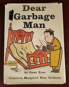 Dear Garbage Man by Gene Zion 1957 Ex-Library HCDJ Plastic Cover  - Picture 1 of 12