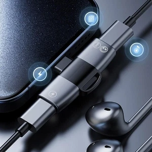 2 in1 Dual USB-C Typ C Splitter Adapter auf Kopfhörer Ladegerät und DE S3V9 - Picture 1 of 14