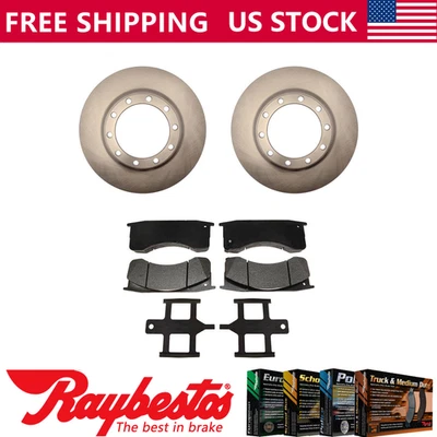 Rotores de freno delanteros + pastillas de freno metálicas y herrajes para Isuzu FVR 2003-2009 Foto 1 de 4