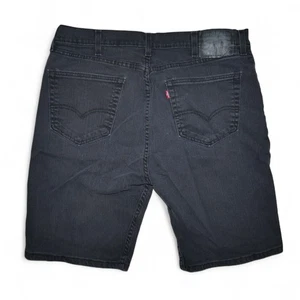 Levi's 505 Men’s Size 38 Jean Shorts Stretch Denim Jorts Solid Faded Black GUC - Picture 1 of 8