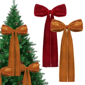 Arco de Navidad de terciopelo - Guirnalda de vacaciones flocada para escalera, árbol y pared D K6M7 - Imagen 1 de 17