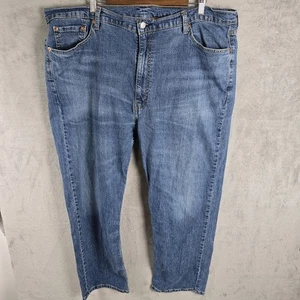 Levis 505 Jeans Mens 44x30 Blue Denim Straight Leg Medium Wash Cotton Blend - Picture 1 of 11