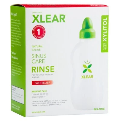 Xlear Nasal Spray Xylitol Sinus Care Rinse System Fast Allergy Relief Kit 1 ct - Изображение 1 из 2