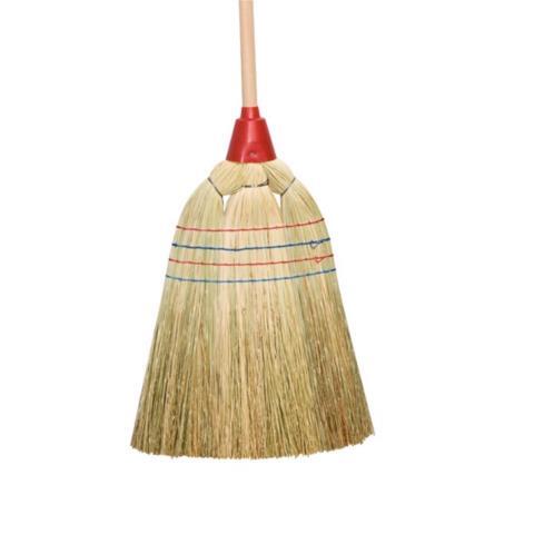 Scopa In Saggina Naturale - 140x20cm, 4 Fili, Per Esterni, Gialla - Foto 4