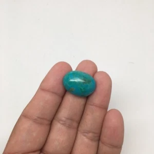 17 cts Natural Oval Shape Flat Bottom Chrysocolla Cabochon From Mexico, CC73 - Picture 1 of 4