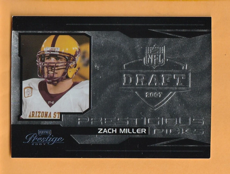 Zach Miller Arizona State Sun Devils 2007 Playoff Prestige Prestigious Pick /500 - Image 1 of 2