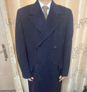 1950s vintage handtailored 100% cashmere USA union made db Suit over coat 44R - Picture 1 of 13
