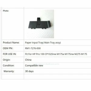 Paper Input Tray RM1-7276-000 Fit For HP Pro 100 CP1025nw M175a M175nw M275 M175 - Picture 1 of 12