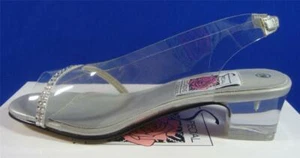 NEW Special Occasions by Saugus Shoe PRINCESS 225 Clear Slingback Youth Sizes - Picture 1 of 1
