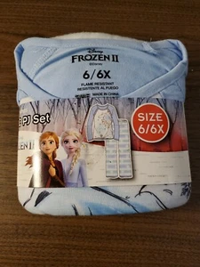 Disney Girls Frozen 2 Elsa Believe In The Journey Blue Pajamas Sleep Set 6/6X - Picture 1 of 2