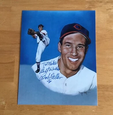 Bob Feller Cleveland Indians HOFer Signed Autograph 8x10 Photo #2 - Image 1 of 2