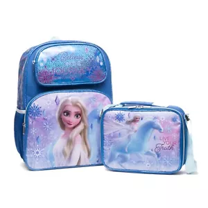 Disney Frozen Elsa 16" Schulrucksack mit Brotzeittasche Set - Bild 1 von 7