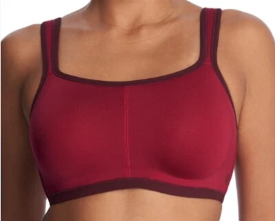 NWT Natori 32H Yogi Yoga Sports Bra 731050 Vino Red 119901 - Image 1 of 3