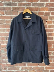 Margaret Howell Dark Navy Wool Cotton Overshirt Jacket Size Small - Picture 1 of 9