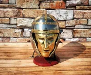 Medieval Roman Helmet Wearable Knight Battle Armor for Cosplay & Roleplay Gift - Picture 1 of 9