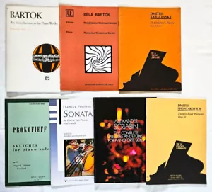 20th C. Piano Music Bartok Kabalevsky Poulenc Prokofieff 7 Book Lot USED - Picture 1 of 13