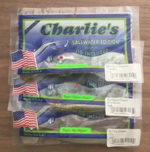 3 - Los gusanos de Charlie - 1/paquete - Edición de agua salada con aroma a plantilla - Hecho en EE. UU. - Imagen 1 de 3