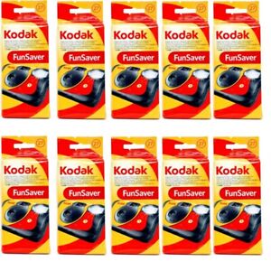 10 Pack Kodak Single Use FunSaver Flash Disposable 35mm Camera   