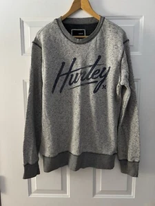 Hurley Men's Gray Spellout Crewneck Sweatshirt - Size L - Picture 1 of 3