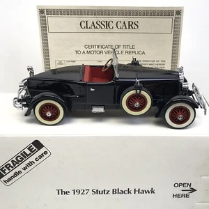Danbury Mint 1927 Stutz Black Hawk, Black Die-Cast Republica w/ Box, Title - Picture 1 of 17