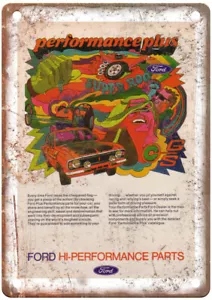 Vintage 1969 Ford Cortina Mk2 GT Ad Retro Look Metal Sign A7824 - Picture 1 of 2