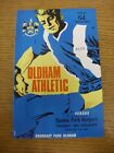 28/12/1965 Oldham Athletic V Queens Park Rangers [Postponed] (Writing On Front &
