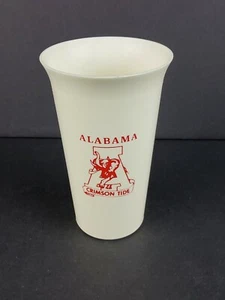 Vintage Alabama Crimson Tide Old Logo Block A Elephant Plastic Cup 70s Football - Picture 1 of 8