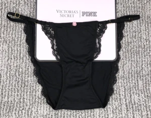 Victoria's Secret Dream Angels NWT XL Black String Bikini Panty Adjustable - Picture 1 of 10