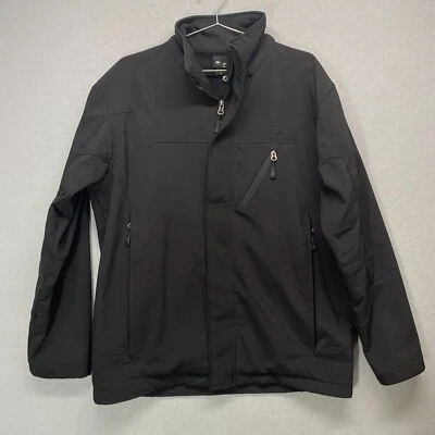 Snozu 夹克男式中号黑色软壳羊毛拉链性能 — 第 1/4 张图片