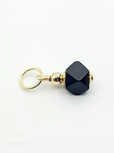 Nuevo Colgante Azabache 100% Real Relleno de Oro - Genuino Azabache 5mm. - Imagen 1 de 10