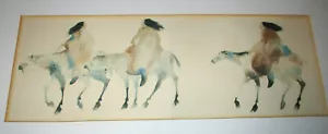 VINTAGE LITHO DRUCK VON CAROL GRIGG "Töchter des wandelnden Pferdes" Indianer - Bild 1 von 6