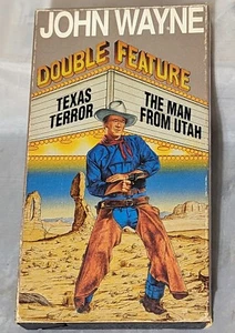 John Wayne (VHS Double Feature) Texas Terror/The Man from Utah Western Video - Picture 1 of 4