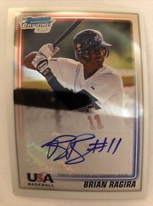 2010 BOWMAN CHROME BRIAN RAGIRA 18U USA BASEBALL AUTOGRAPH ROOKIE USA-BR
