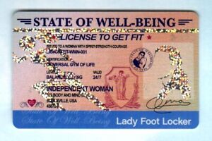 LADY FOOT LOCKER License to Get Fit 2007 Holographic Gift Card ( $0 )