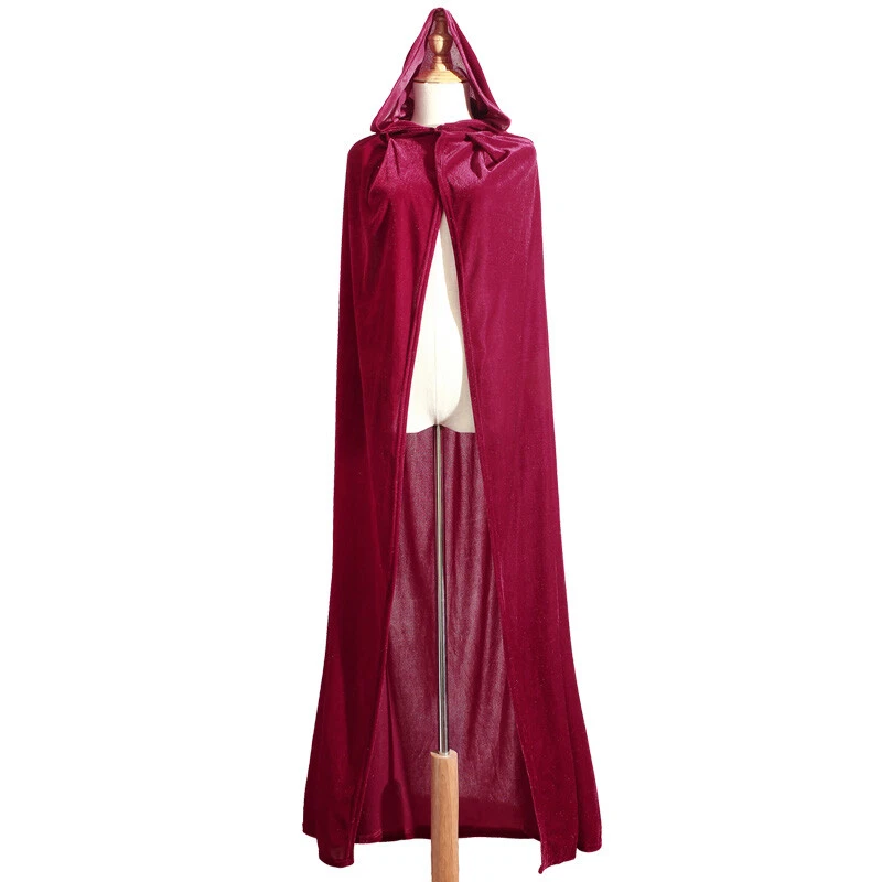 VENTA Halloween Capa con Capucha Bruja Vampiro Renacimiento Medieval Unisex Negro Adulto Foto 1 de 1