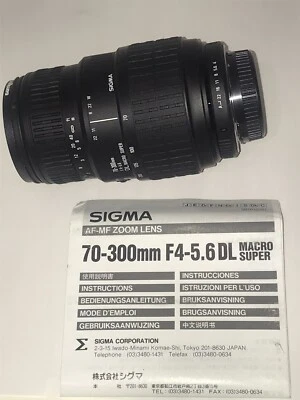 Sigma AF 70-300mm f4-5.6 D DL Macro Super Lens Nikon MADE IN JAPAN EUC - Image 1 of 4