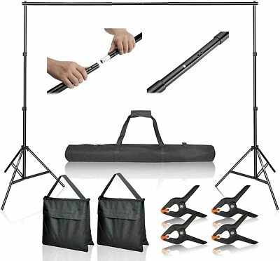 Emart Photo Video Studio Backdrop Support System Kit with Carry Bag EM-BS2030 - Image 1 of 4