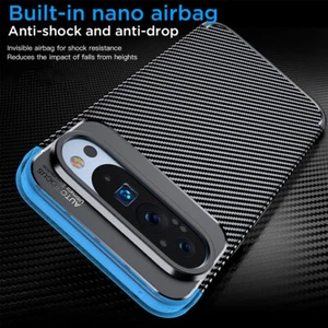 Funda delgada de fibra de carbono TPU a prueba de golpes para Google Pixel 9/9 Pro/9 Pro XL - Imagen 1 de 12