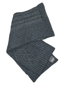 Steve Madden Zopfmuster einfarbig Herren Schal 66" x 14" Neu mit Etikett dunkelgrau - Bild 1 von 2