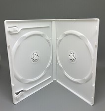 3 NEW 14MM STANDARD DOUBLE (2) WHITE DVD CASE, SLEEVE, MADE IN US,  D-D3-MW-YY